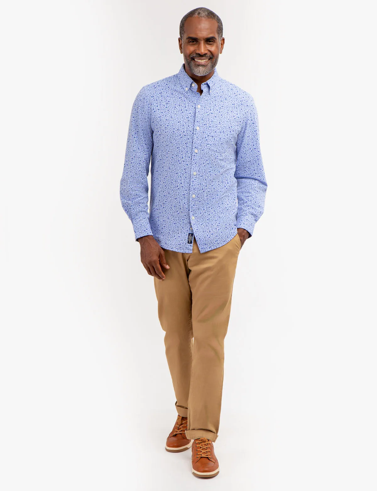 LONG SLEEVE DISCHARGED FLORAL PRINT SHIRT sold by U.S. Polo Assn. product image thumbnail 2