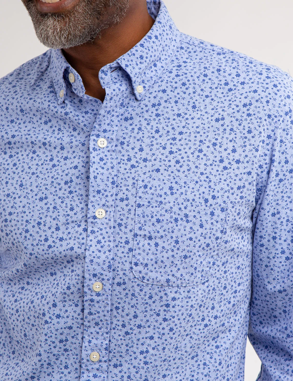 LONG SLEEVE DISCHARGED FLORAL PRINT SHIRT sold by U.S. Polo Assn. product image thumbnail 3