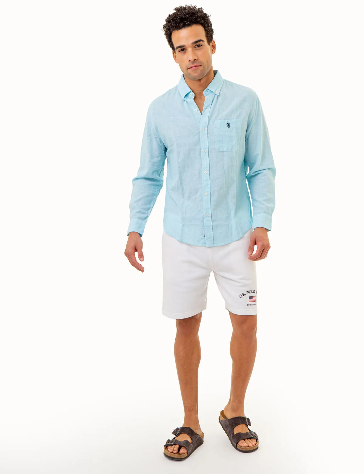 LONG SLEEVE LINEN YARN DYE STRIPED SHIRT sold by U.S. Polo Assn. product image thumbnail 2