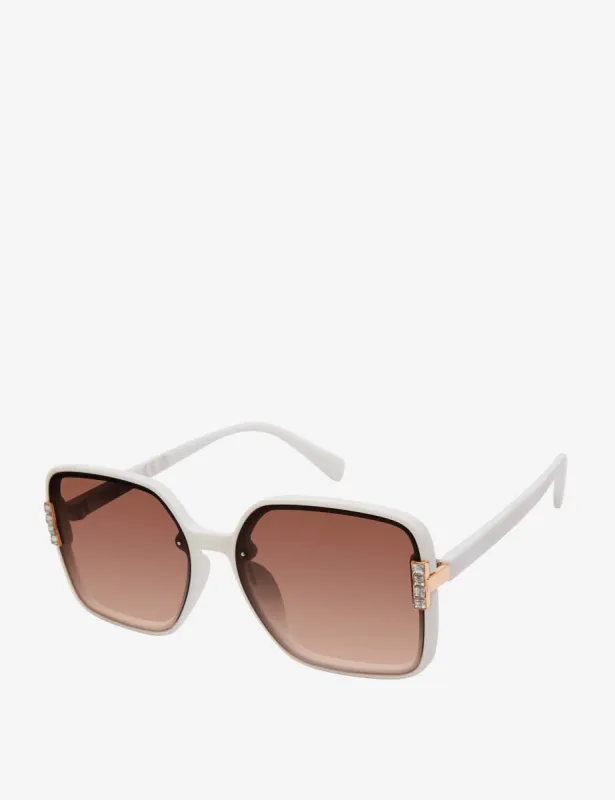 LADIES GLAMOROUS GLITZ SQUARE SUNGLASSES made by U.S. Polo Assn.
