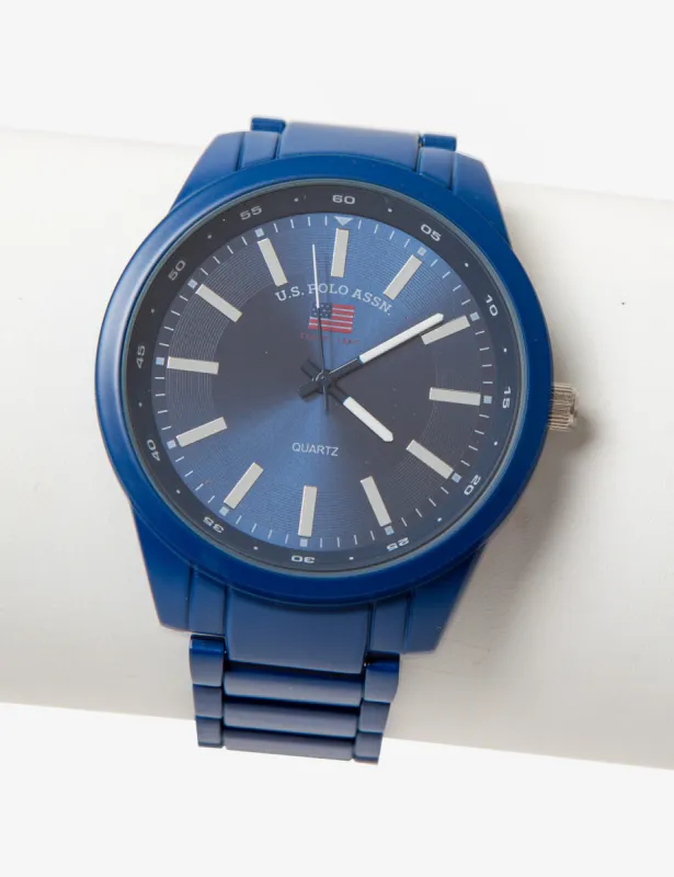 MEN'S NAVY BLUE PLATED ANALOG BRACELET WATCH sold by U.S. Polo Assn.