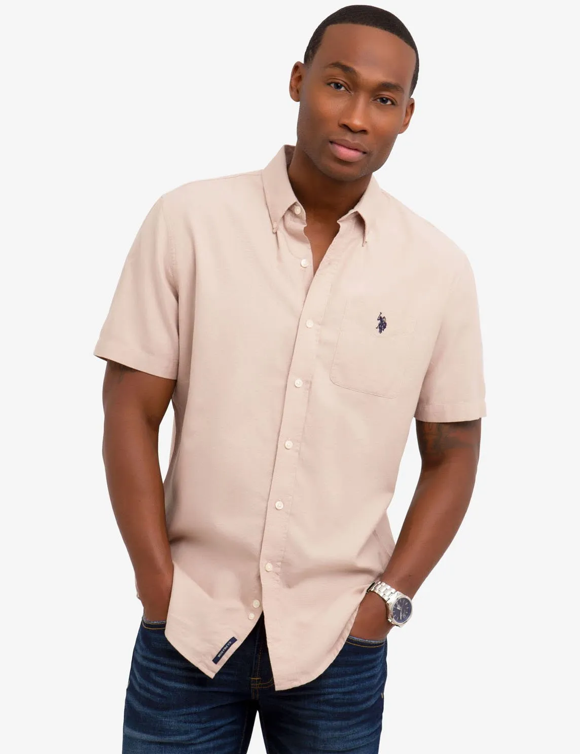 SQUARE WEAVE SHIRT sold by U.S. Polo Assn.