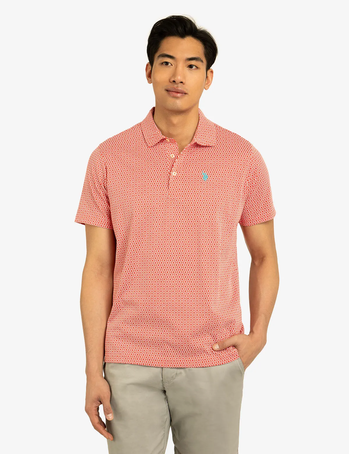 CHAIN LINK PRINTED JERSEY POLO SHIRT sold by U.S. Polo Assn. product image thumbnail 3