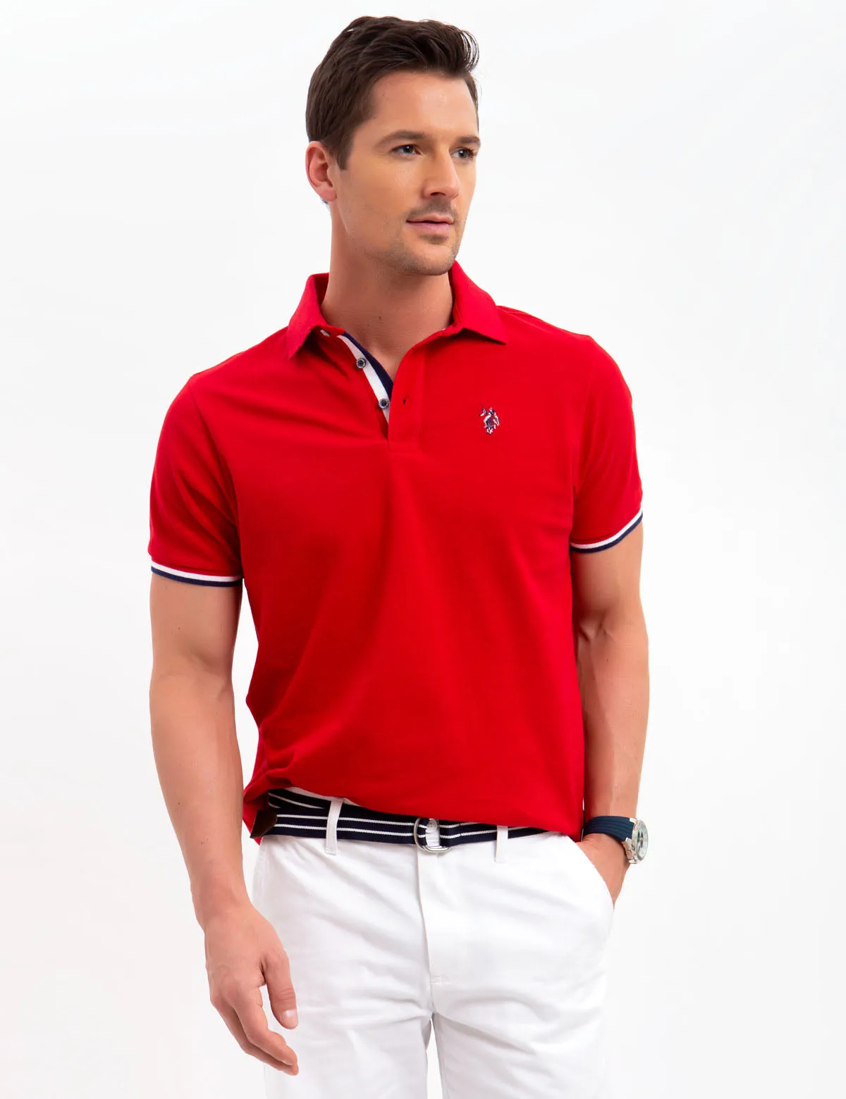 STRETCH SLIM TIPPED POLO SHIRT sold by U.S. Polo Assn. product image thumbnail 4