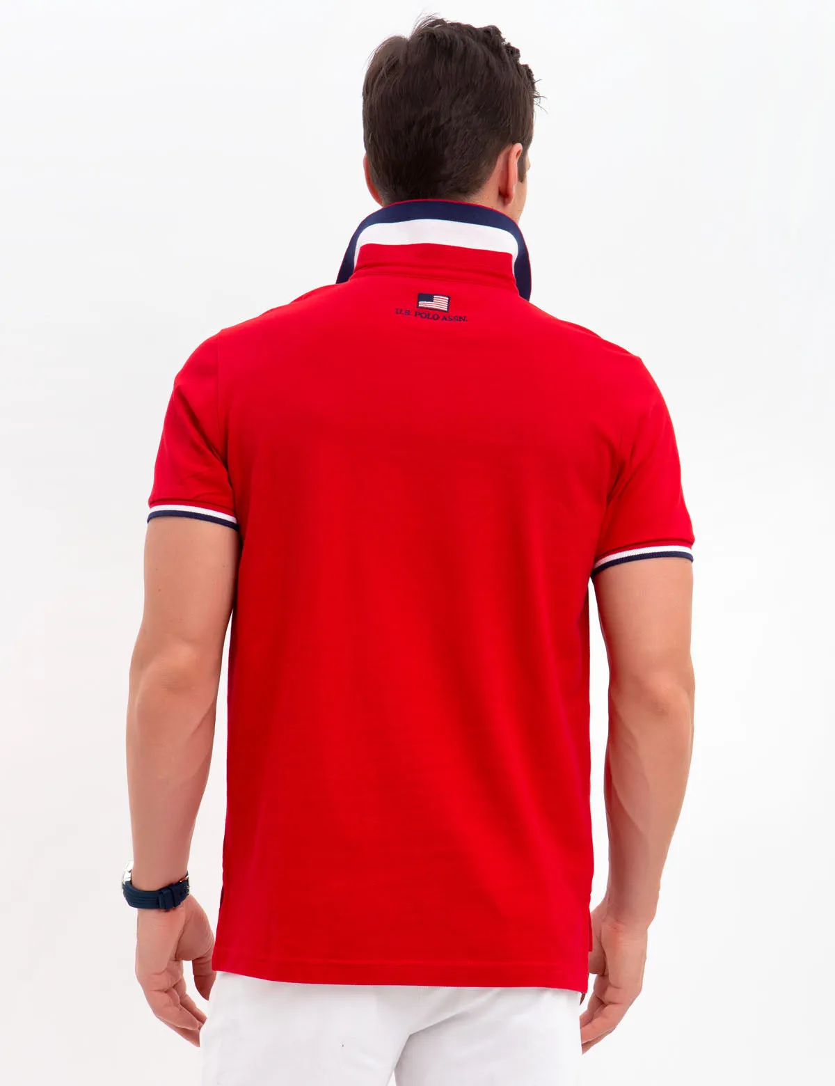 STRETCH SLIM TIPPED POLO SHIRT sold by U.S. Polo Assn. product image thumbnail 3