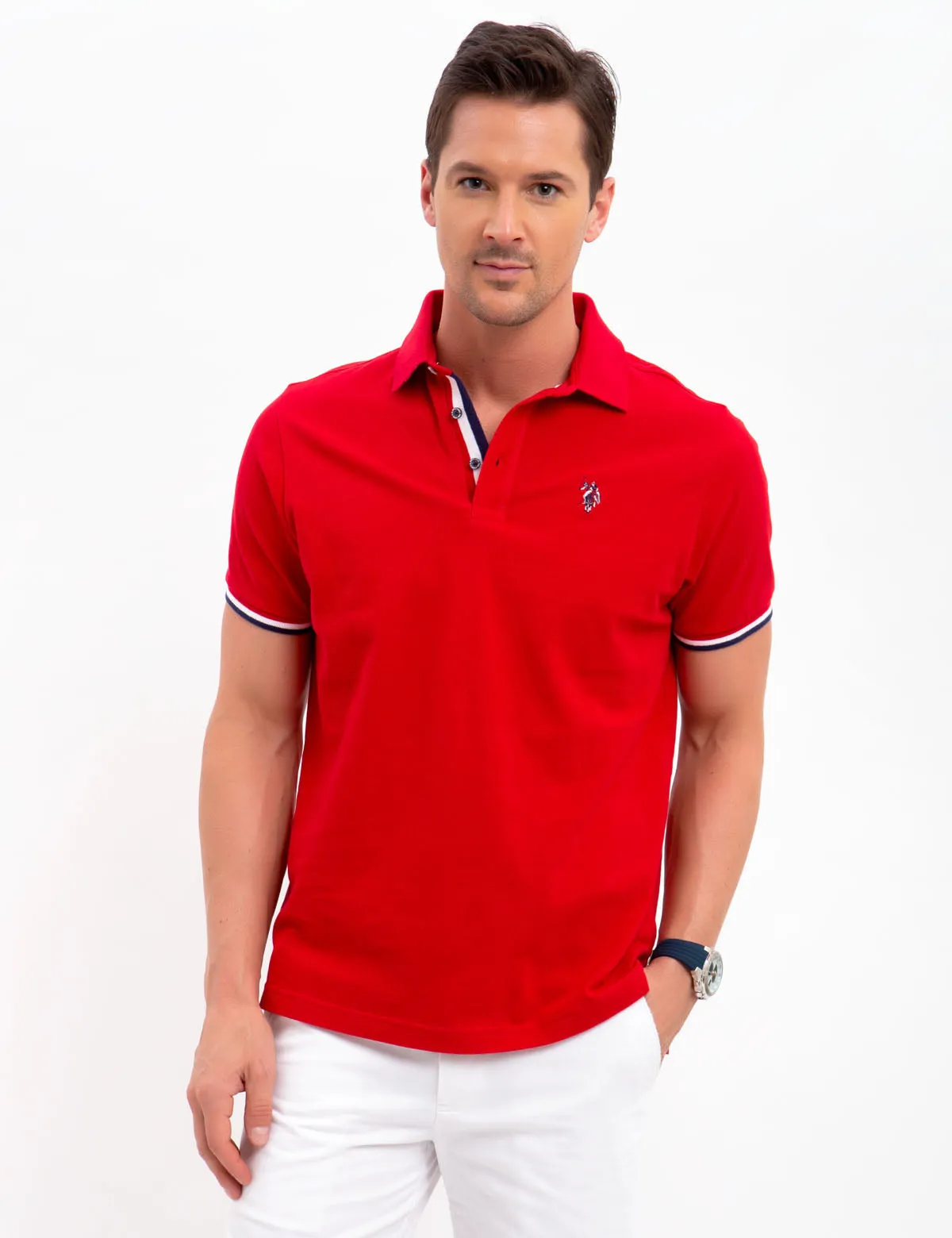 STRETCH SLIM TIPPED POLO SHIRT sold by U.S. Polo Assn. product image thumbnail 2