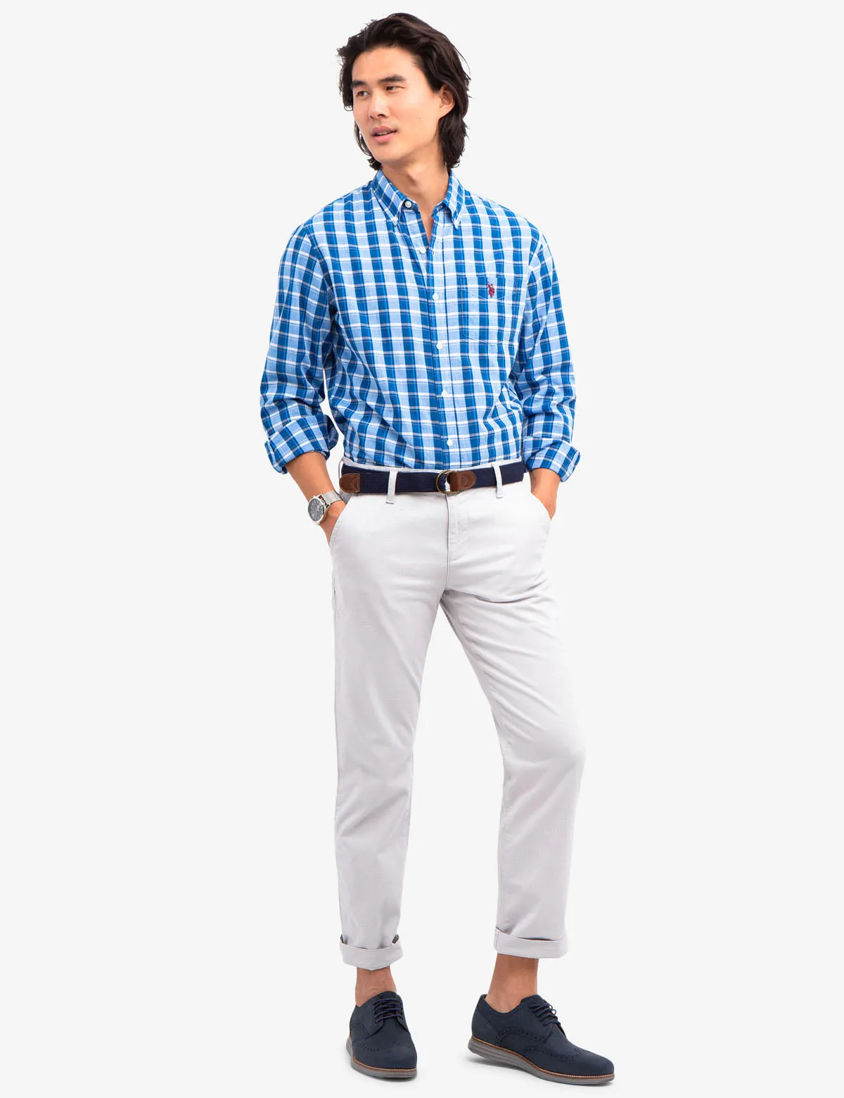 MEDIUM PLAID POPLIN SHIRT sold by U.S. Polo Assn. product image thumbnail 2