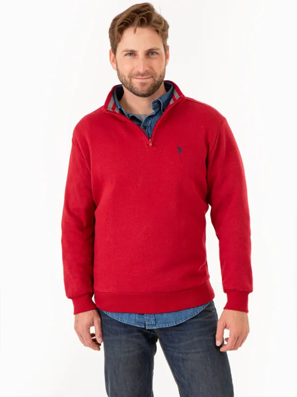 1/4 ZIP YARN DYE STRIPE MOCK NECK PULLOVER sold by U.S. Polo Assn.
