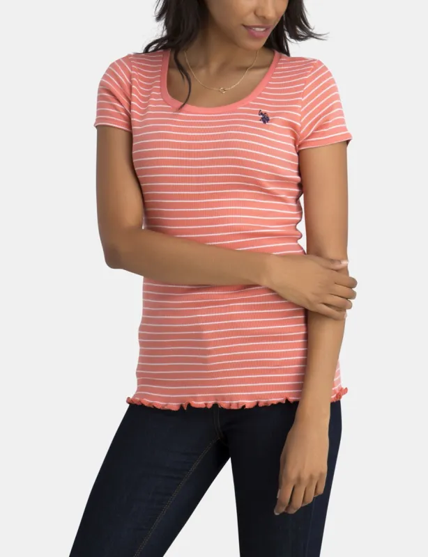 RUFFLE BOTTOM T-SHIRT sold by U.S. Polo Assn.