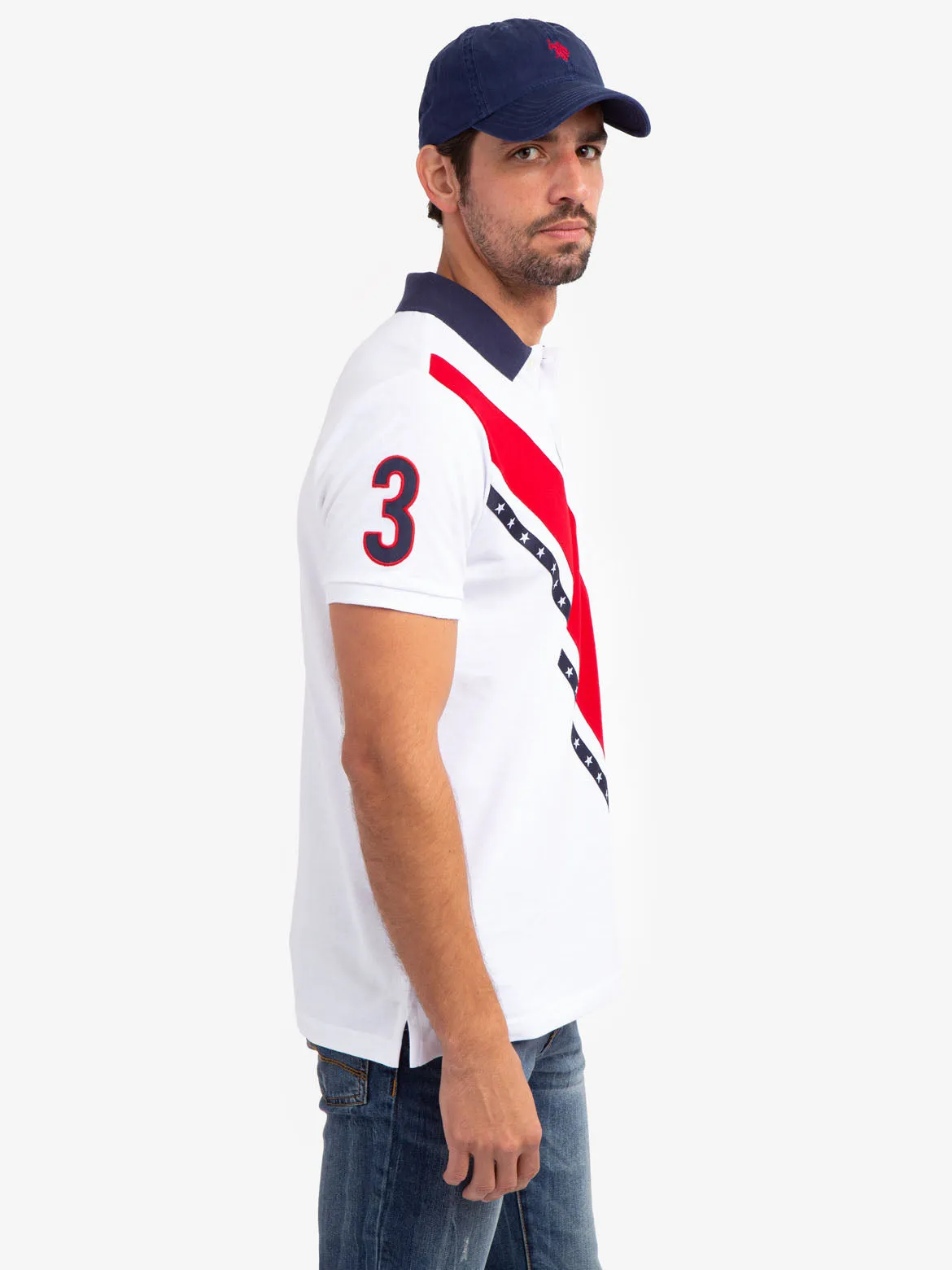 DIAGONAL SASH PIQUE POLO SHIRT sold by U.S. Polo Assn. product image thumbnail 3