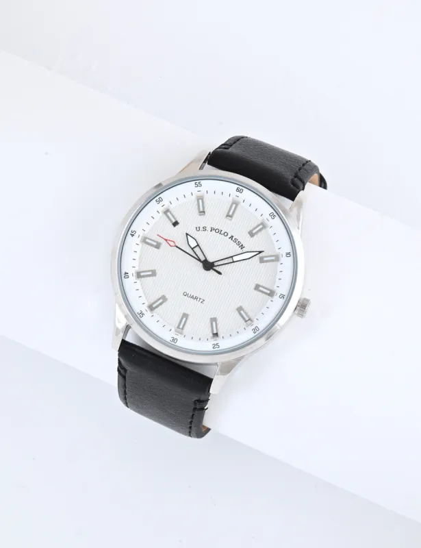 MENS BLACK STRAP RED ACCENT WATCH sold by U.S. Polo Assn.