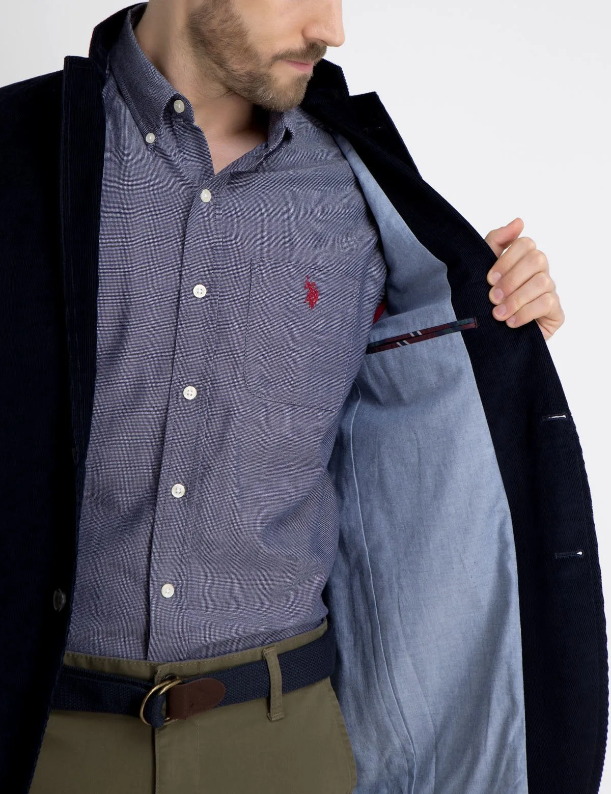 NAVY CORDUROY BLAZER sold by U.S. Polo Assn. product image thumbnail 4