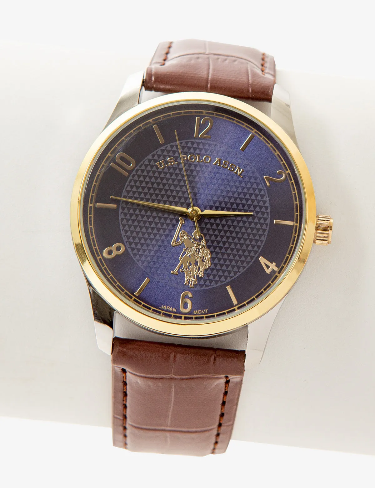 HIS AND HERS BROWN STRAP BLUE DIAL WATCH SET sold by U.S. Polo Assn. product image thumbnail 2