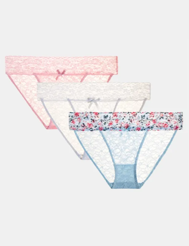 3 Pack Printed Lace Hi-Cut sold by U.S. Polo Assn.