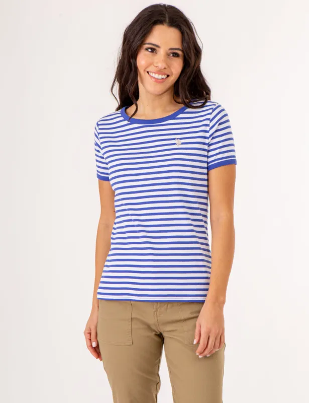 STRIPED RINGER NECK TRIM T-SHIRT sold by U.S. Polo Assn.