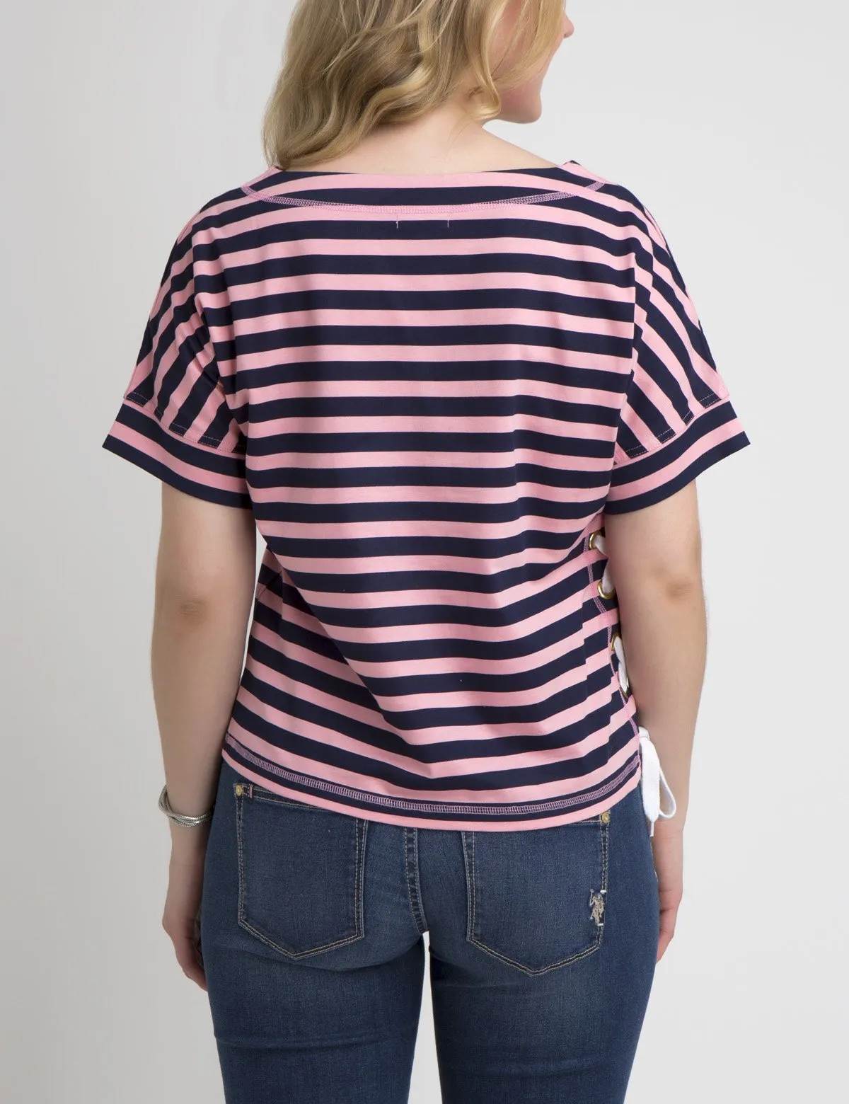 STRIPED LACEUP T-SHIRT sold by U.S. Polo Assn. product image thumbnail 4