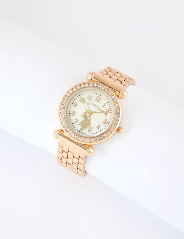 LADIES GOLDTONE BRACELET WATCH sold by U.S. Polo Assn.