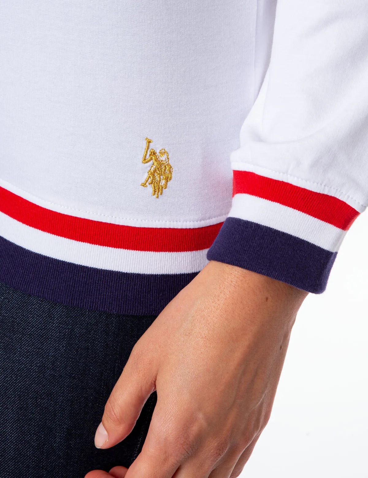 USPA STRIPED RIB CREW NECK SWEATSHIRT sold by U.S. Polo Assn. product image thumbnail 5