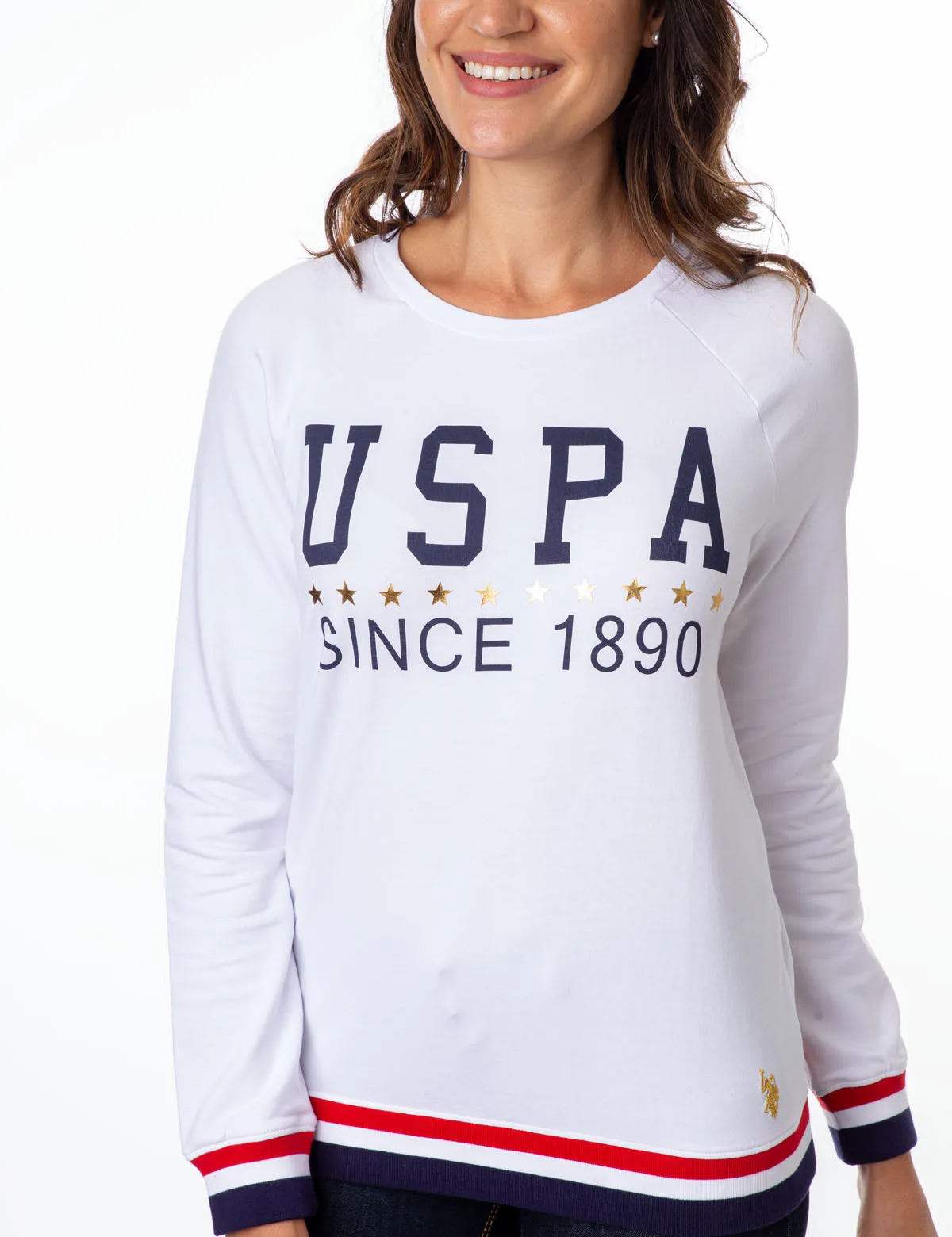 USPA STRIPED RIB CREW NECK SWEATSHIRT sold by U.S. Polo Assn. product image thumbnail 3