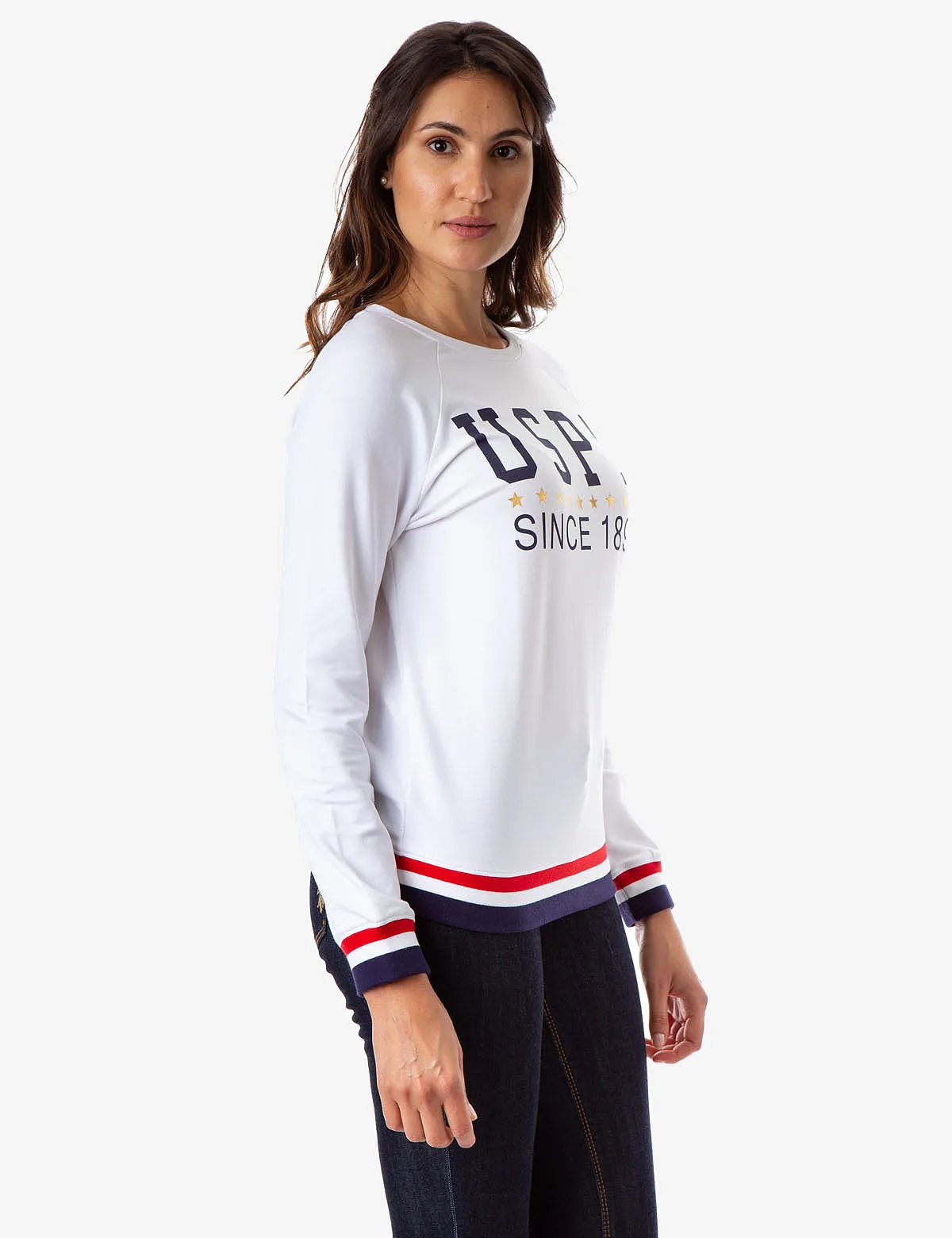 USPA STRIPED RIB CREW NECK SWEATSHIRT sold by U.S. Polo Assn. product image thumbnail 2