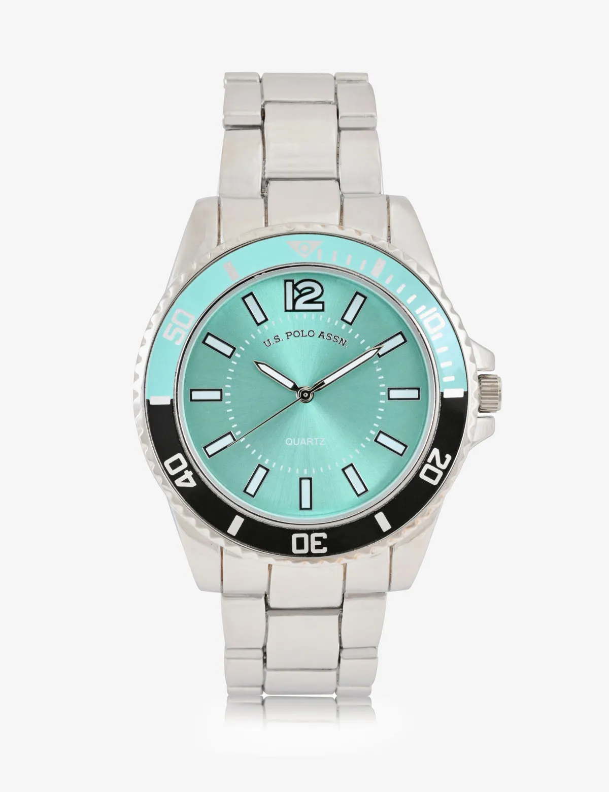 MEN'S SILVERTONE W TEAL ANALOG WATCH sold by U.S. Polo Assn. product image thumbnail 2