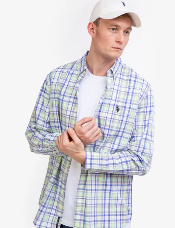 LONG SLEEVE PLAID POPLIN SHIRT sold by U.S. Polo Assn.