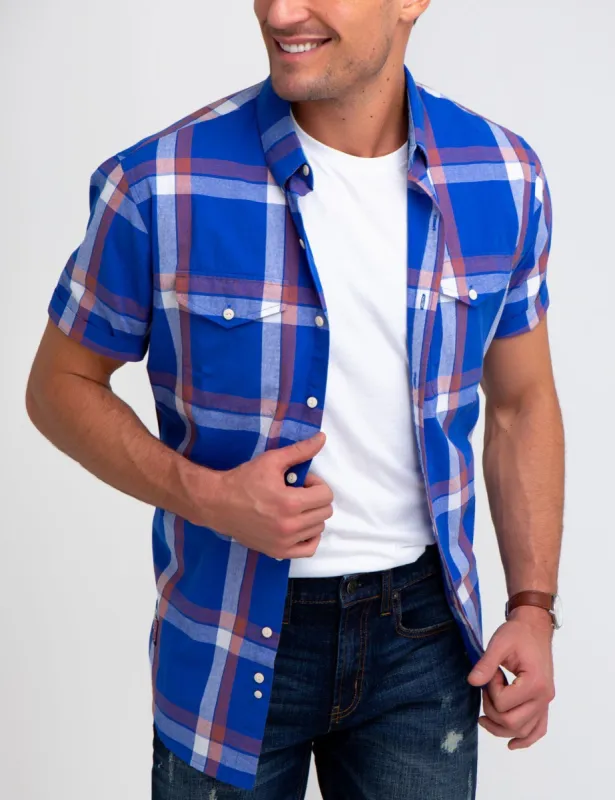 STRETCH SLIM PLAID SHIRT sold by U.S. Polo Assn.
