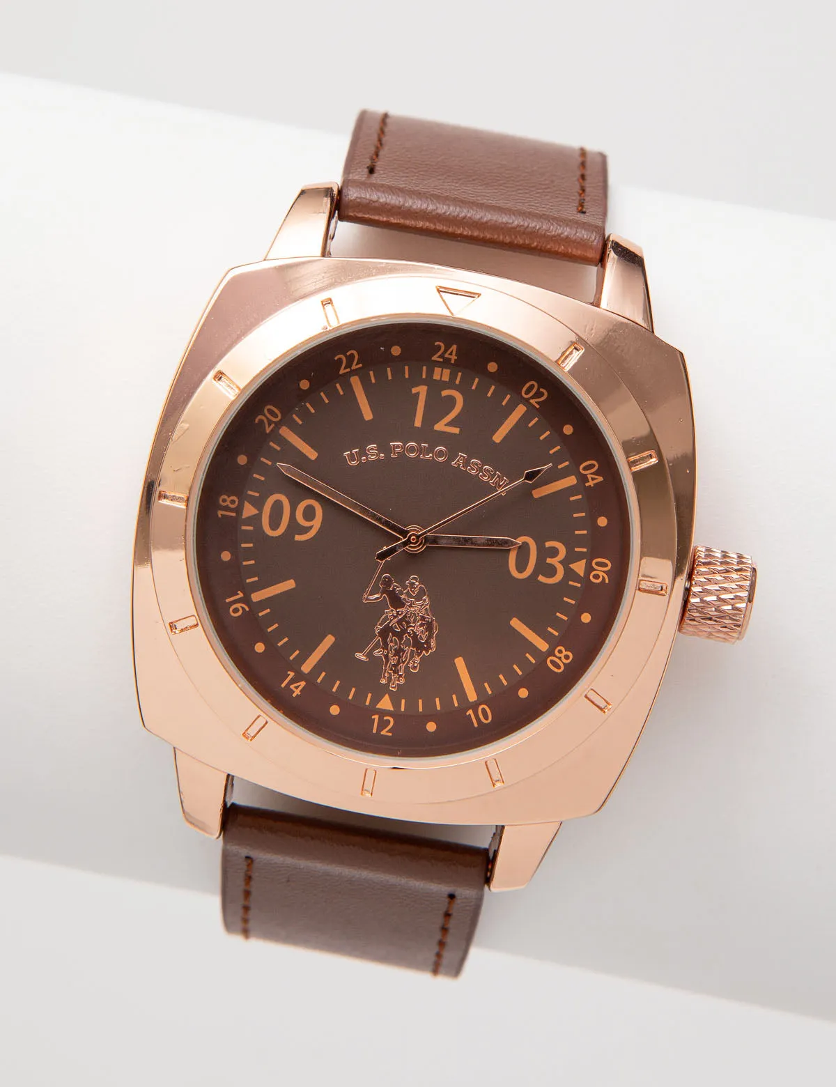 MEN'S BROWN STRAP WATCH sold by U.S. Polo Assn.