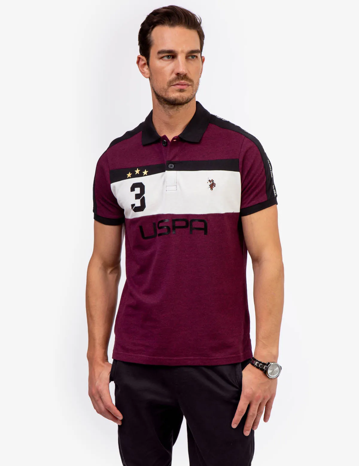 USPA PIQUE COLORBLOCK POLO SHIRT sold by U.S. Polo Assn.