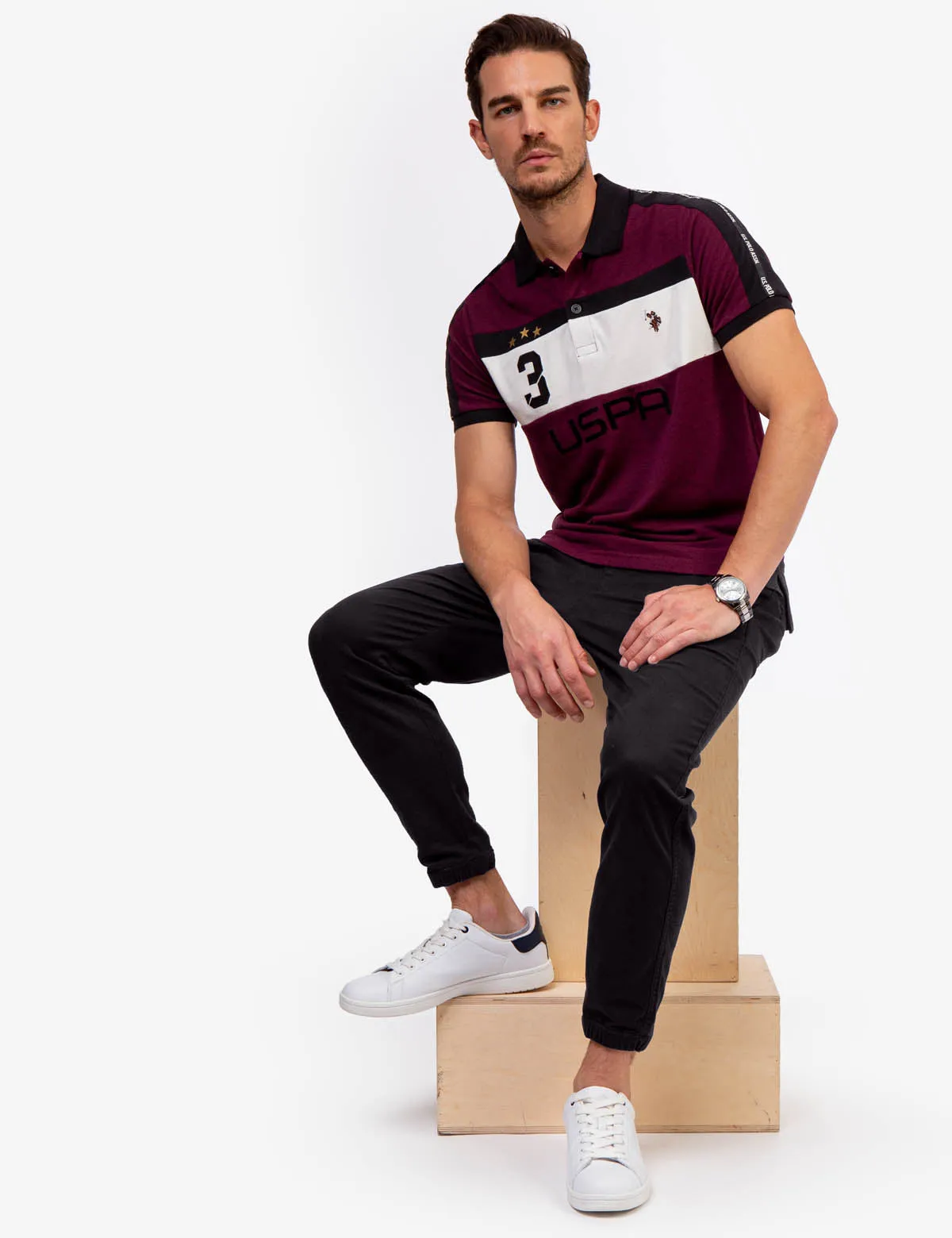 USPA PIQUE COLORBLOCK POLO SHIRT sold by U.S. Polo Assn. product image thumbnail 2