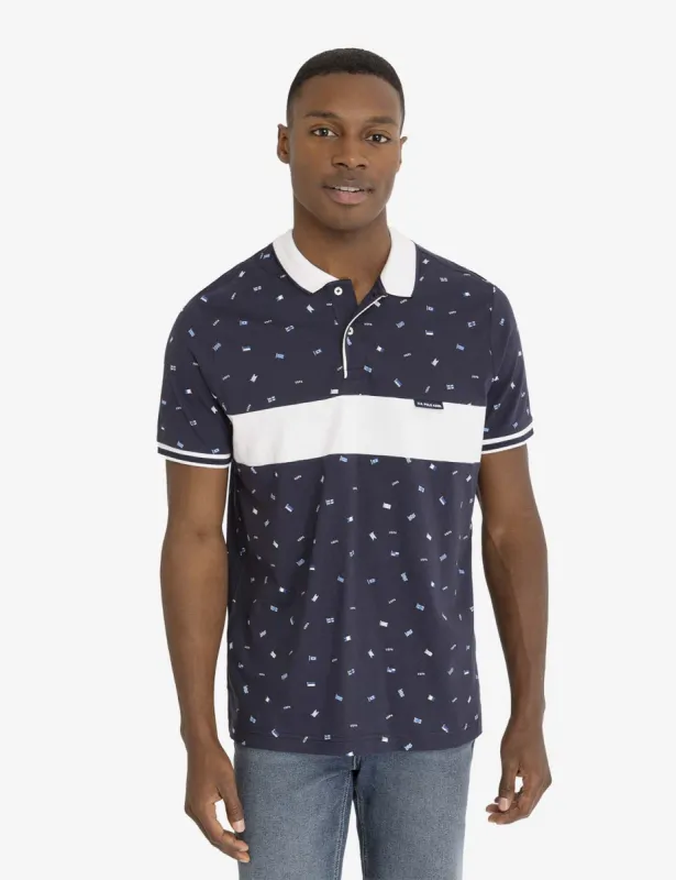 ALL OVER FLAG PRINTED JERSEY POLO SHIRT sold by U.S. Polo Assn.