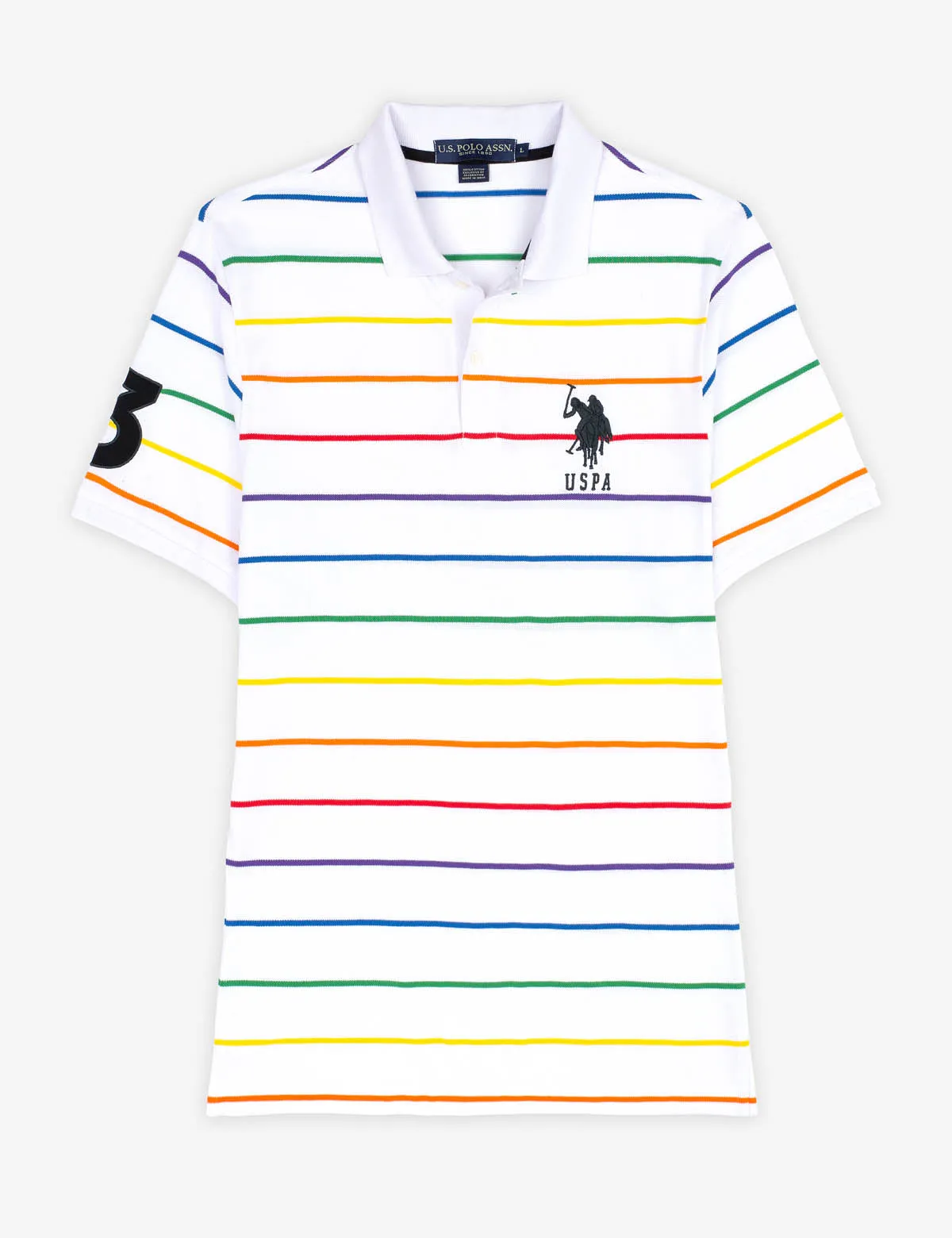 PRIDE STRIPED POLO SHIRT sold by U.S. Polo Assn. product image thumbnail 2