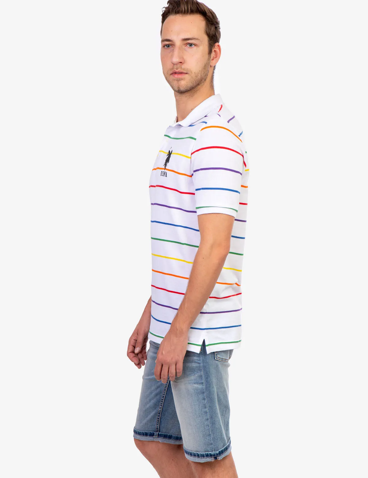 PRIDE STRIPED POLO SHIRT sold by U.S. Polo Assn. product image thumbnail 5