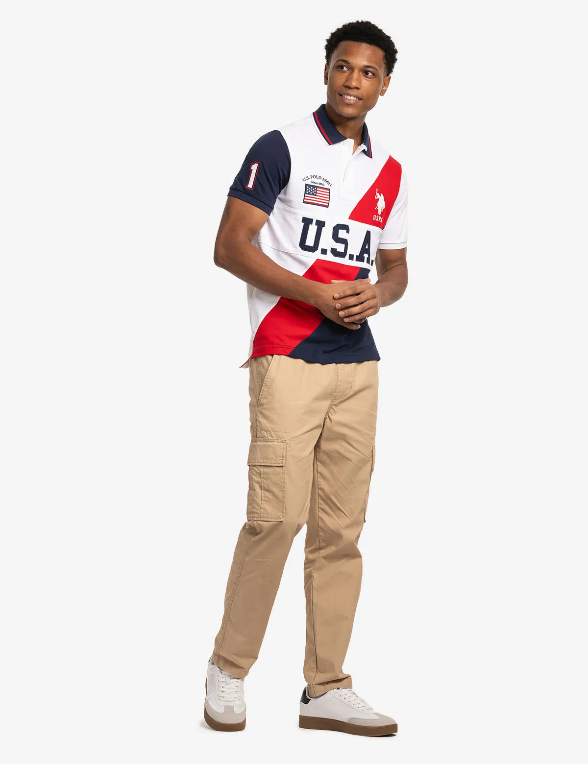 USA SASH COLOR BLOCK PIQUE POLO SHIRT sold by U.S. Polo Assn. product image thumbnail 2