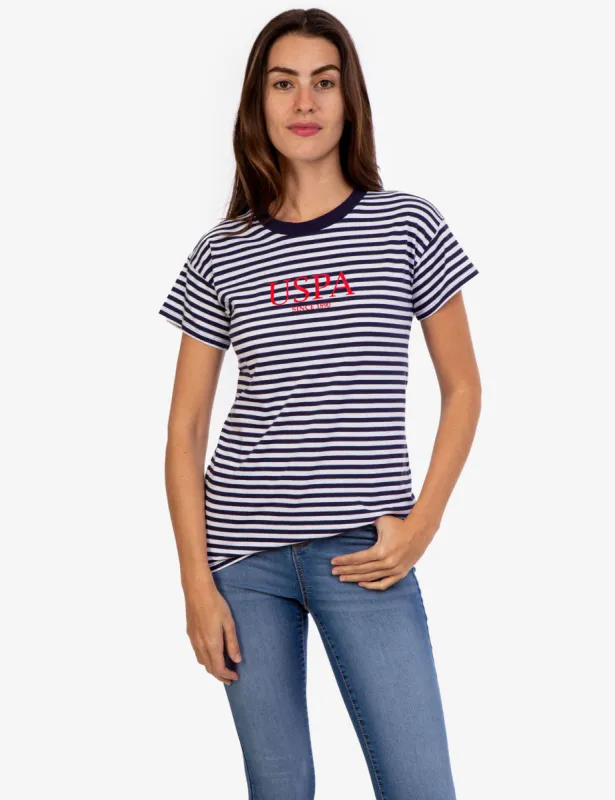 USPA STRIPE CREW NECK T-SHIRT sold by U.S. Polo Assn.