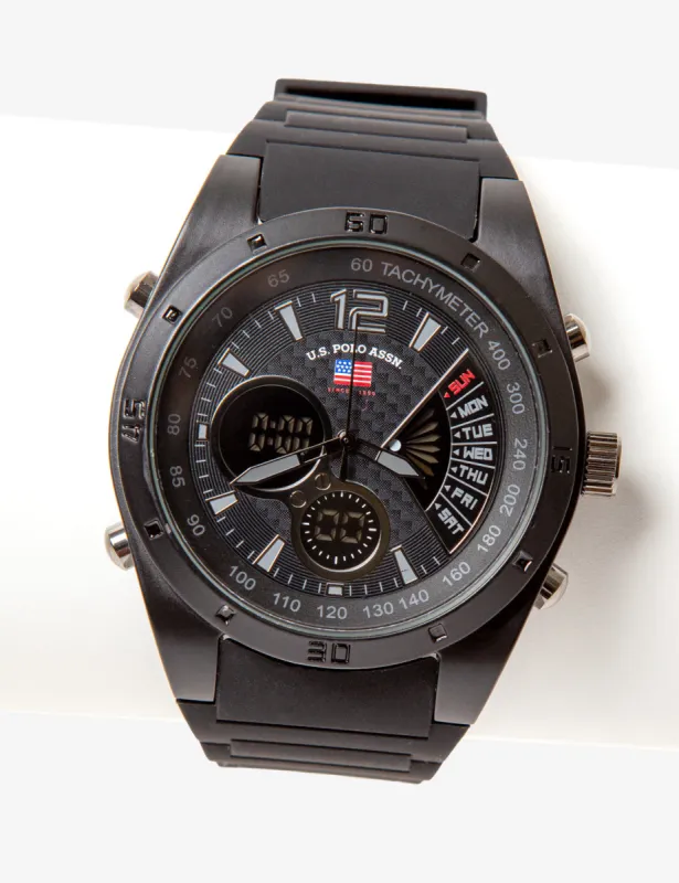 MENS BLACKOUT ANA DIGI WATCH sold by U.S. Polo Assn.