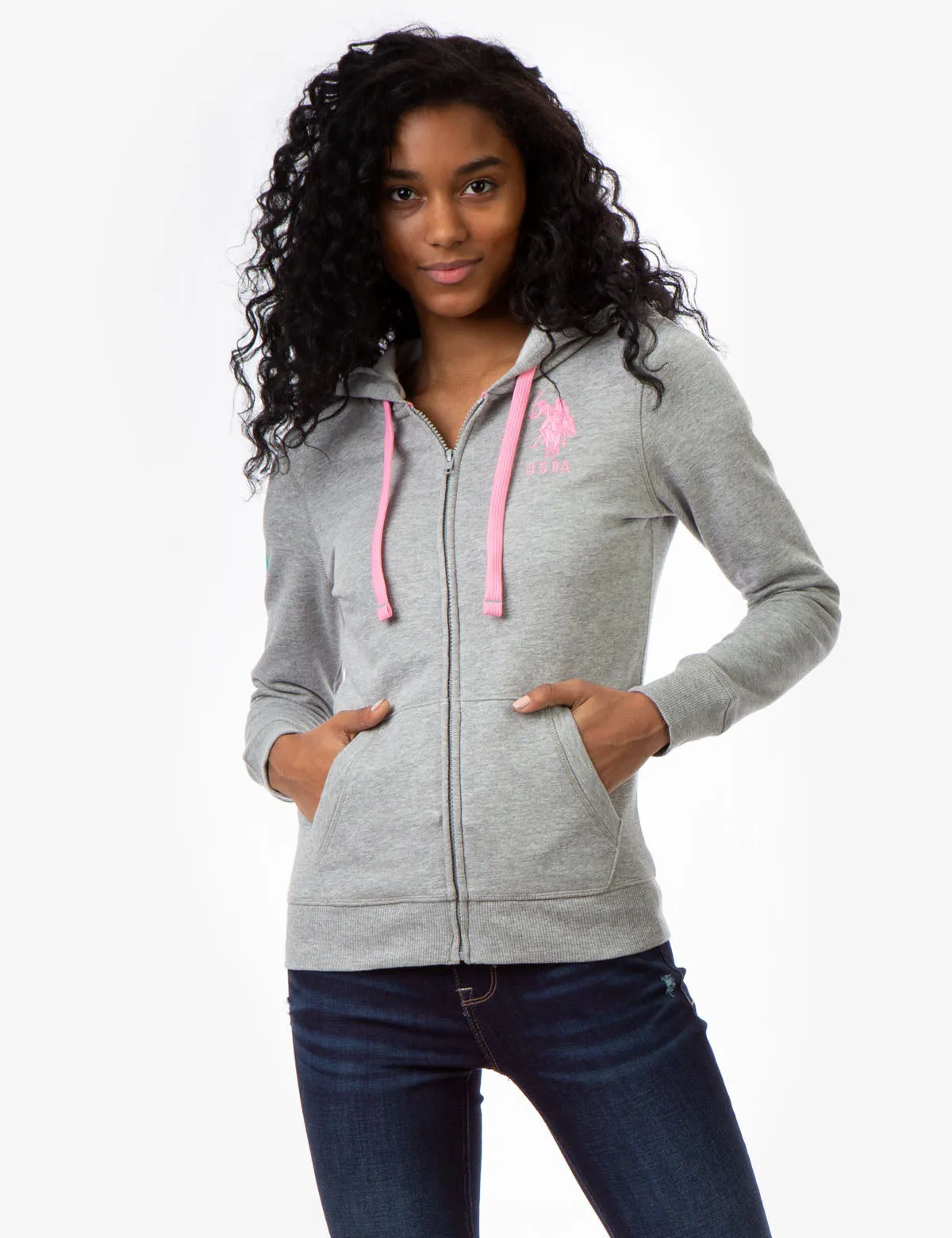 BIG LOGO ZIP FRONT HOODIE sold by U.S. Polo Assn.