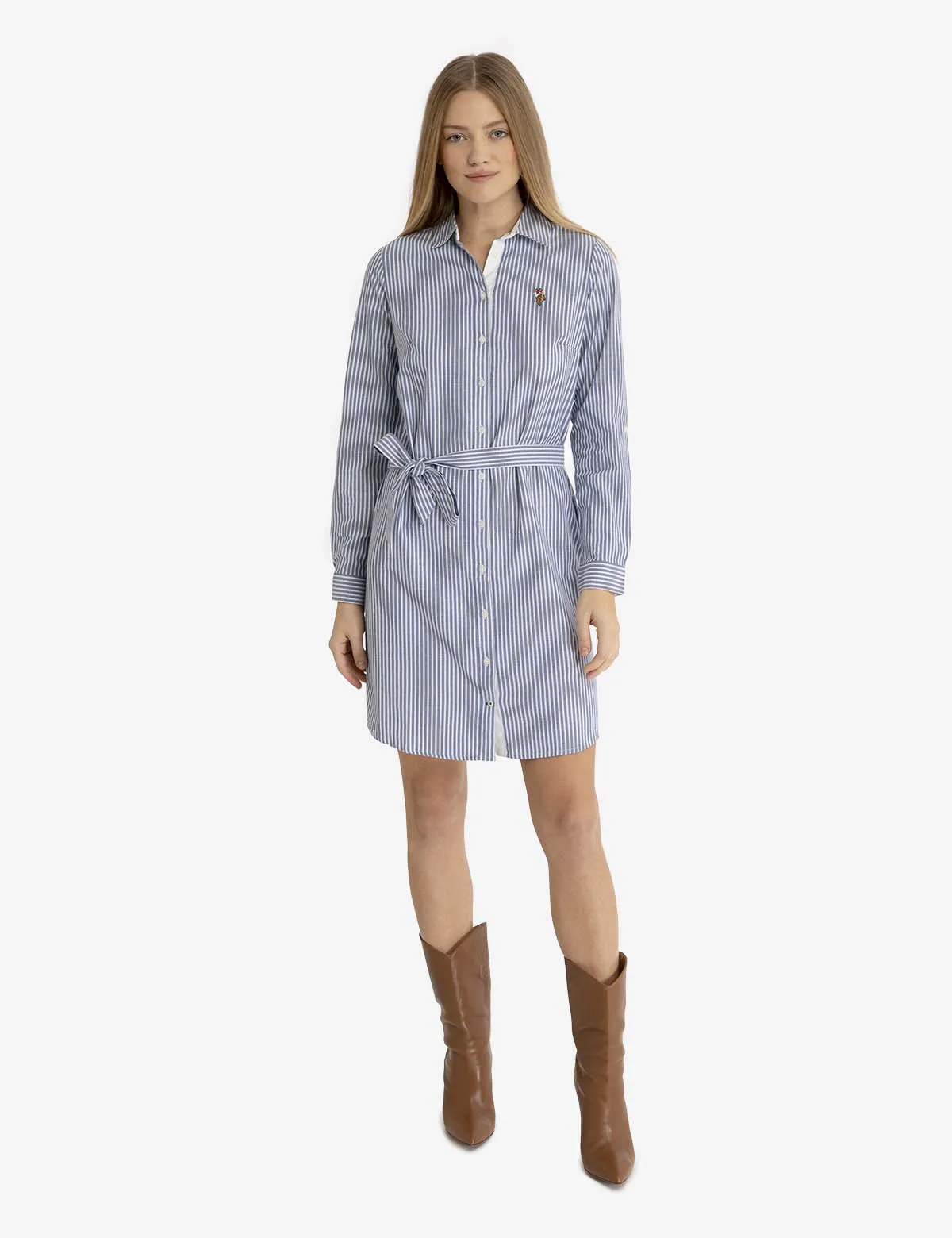 STRIPED MULTI-COLORED LOGO OXFORD DRESS sold by U.S. Polo Assn. product image thumbnail 2