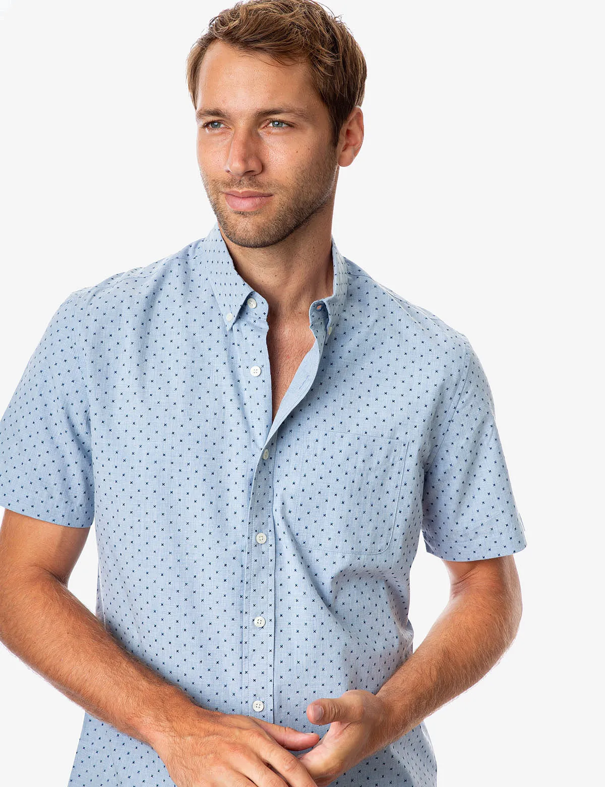 HEATHER POPLIN DOT SHIRT sold by U.S. Polo Assn. product image thumbnail 5