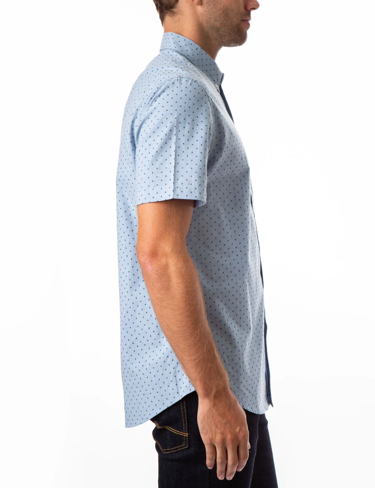 HEATHER POPLIN DOT SHIRT sold by U.S. Polo Assn. product image thumbnail 3