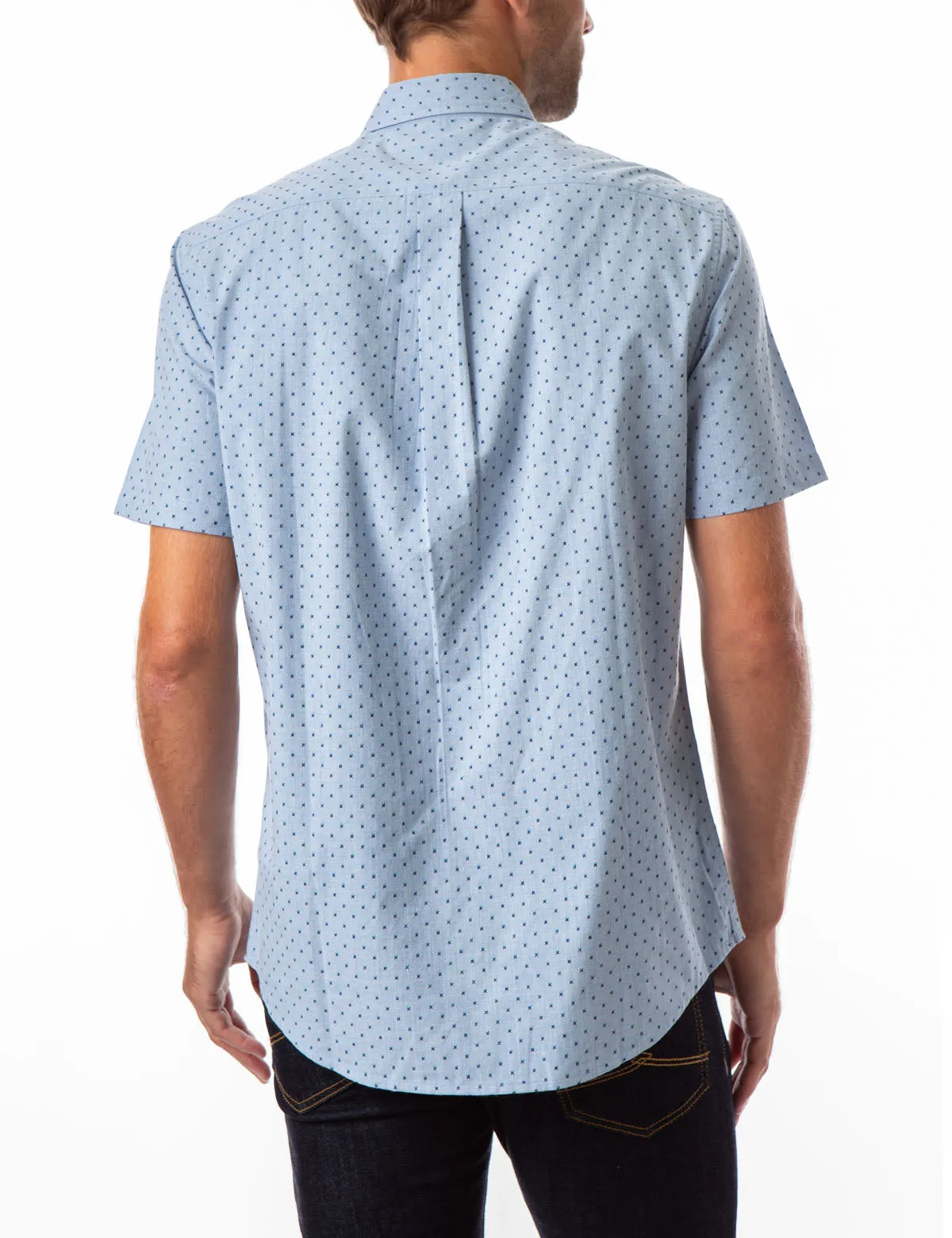 HEATHER POPLIN DOT SHIRT sold by U.S. Polo Assn. product image thumbnail 4