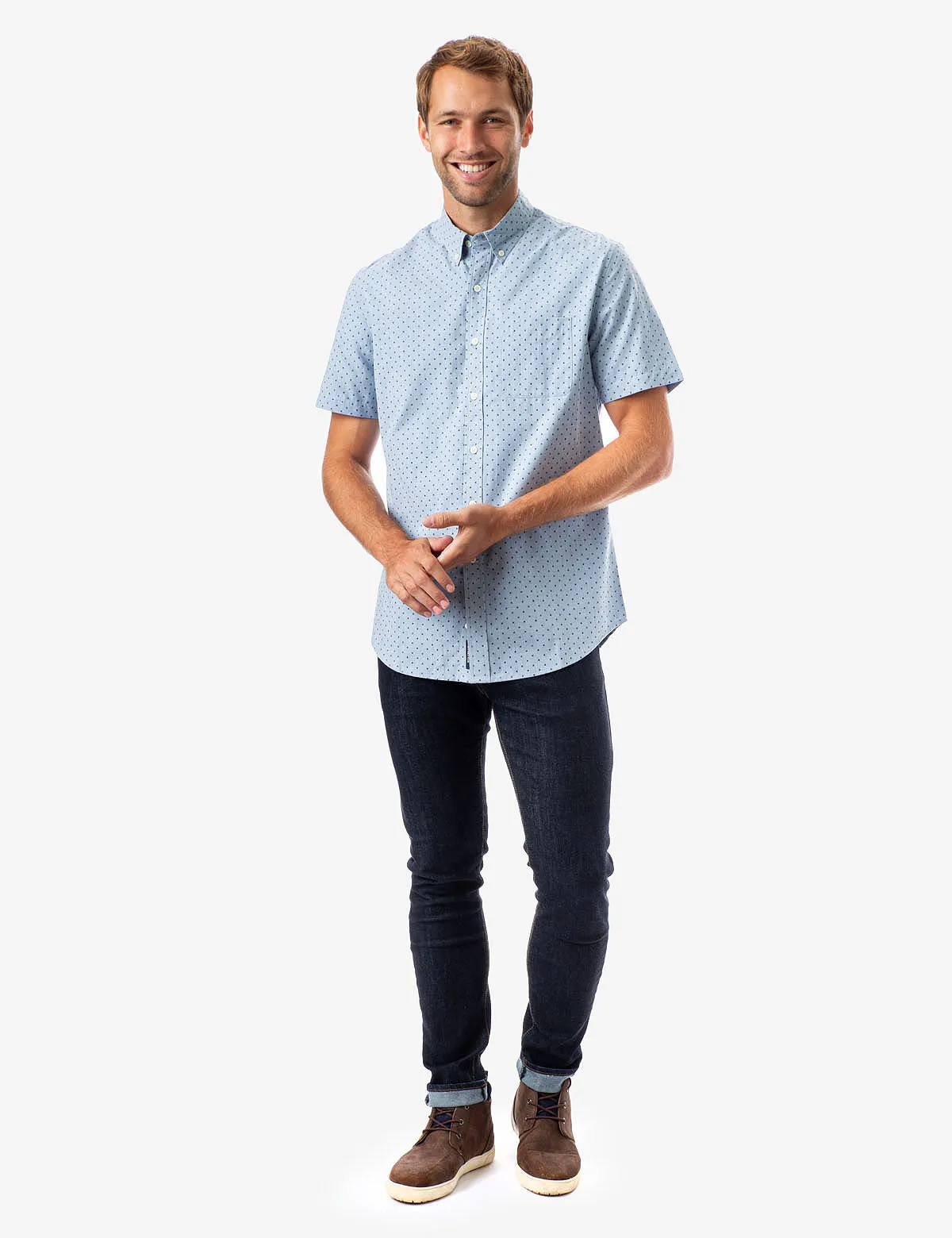 HEATHER POPLIN DOT SHIRT sold by U.S. Polo Assn. product image thumbnail 2