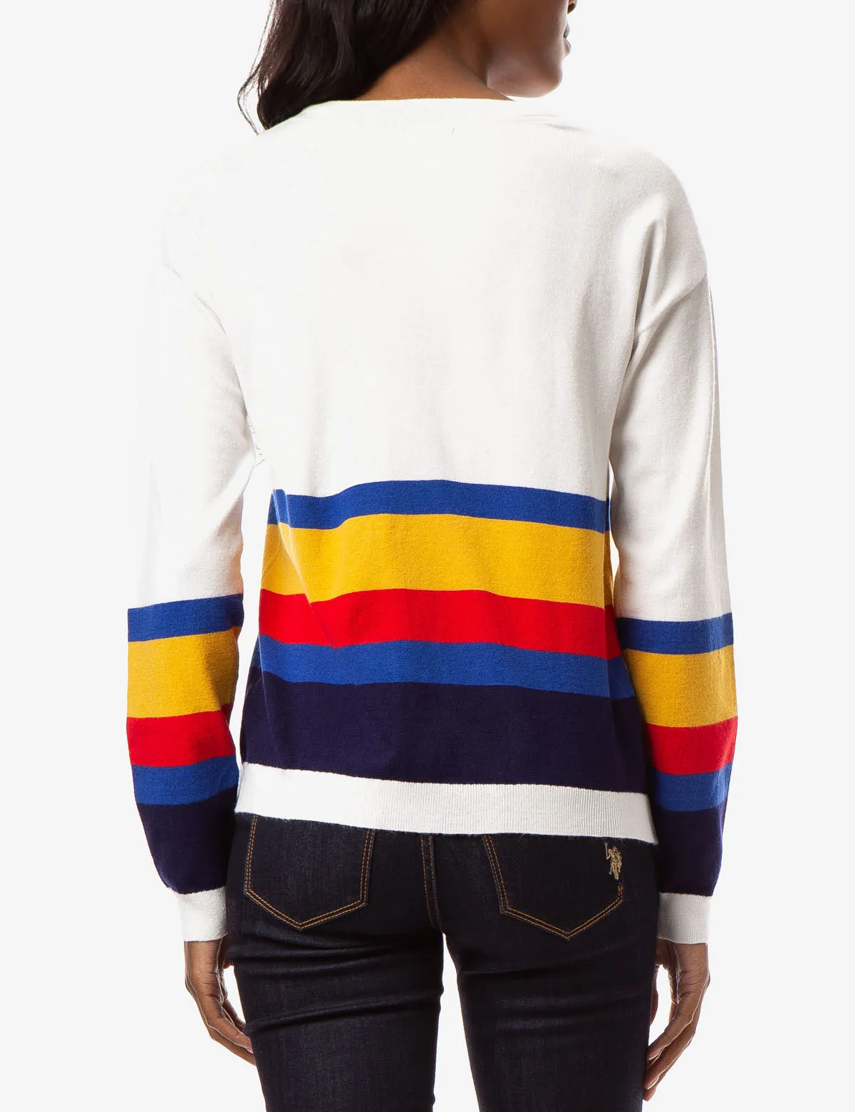 COMBO STRIPE CREW NECK SWEATER sold by U.S. Polo Assn. product image thumbnail 3