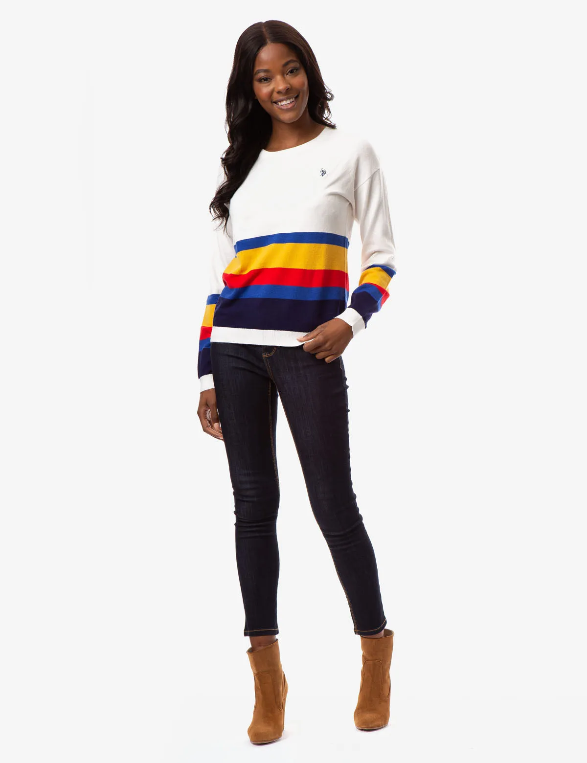 COMBO STRIPE CREW NECK SWEATER sold by U.S. Polo Assn. product image thumbnail 2