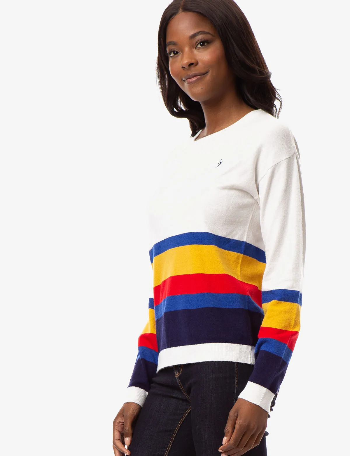 COMBO STRIPE CREW NECK SWEATER sold by U.S. Polo Assn.