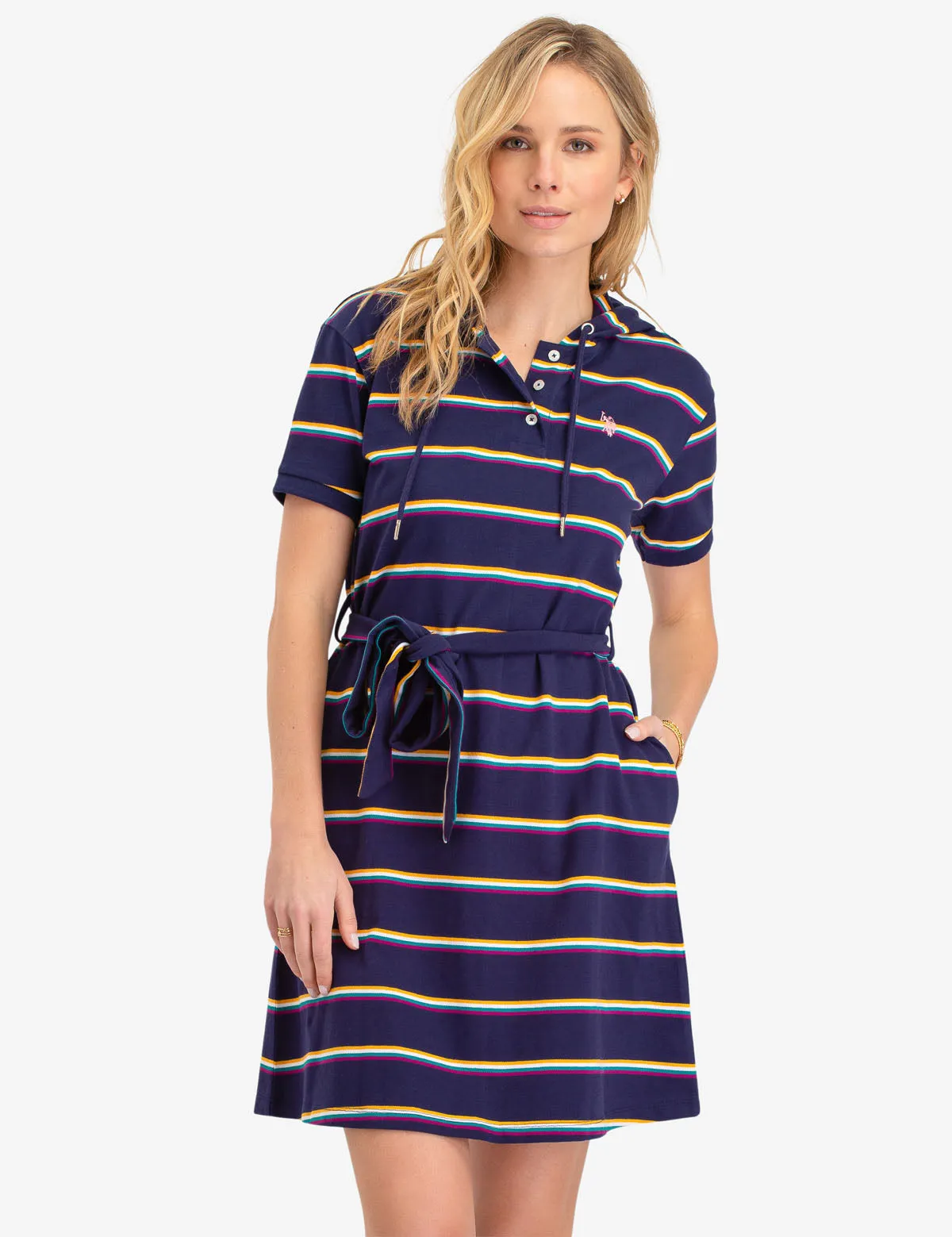STRIPED HOODIE DRESS sold by U.S. Polo Assn. product image thumbnail 4