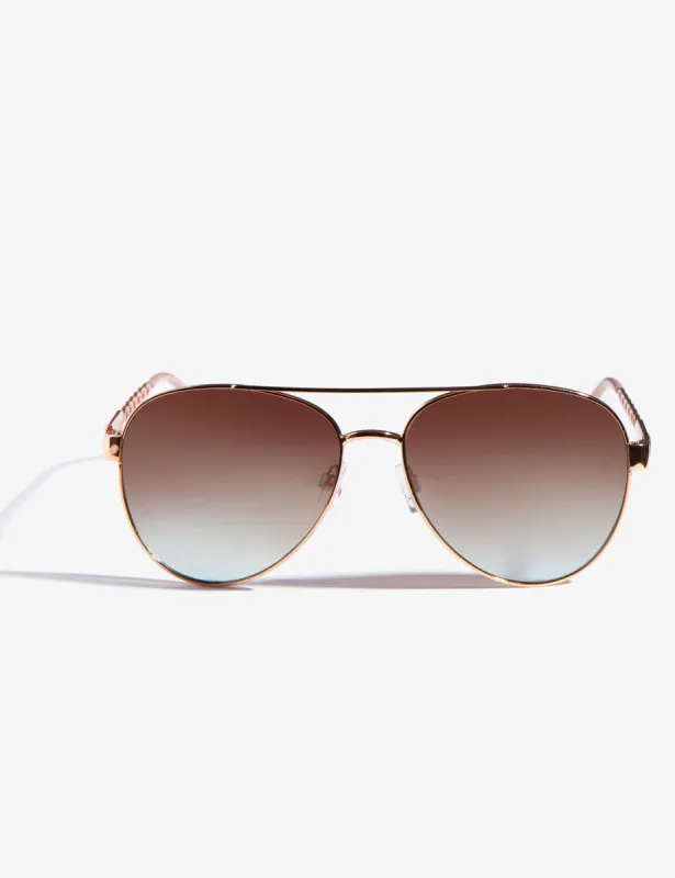 LADIES METAL TWIST AVIATOR SUNGLASSES sold by U.S. Polo Assn.