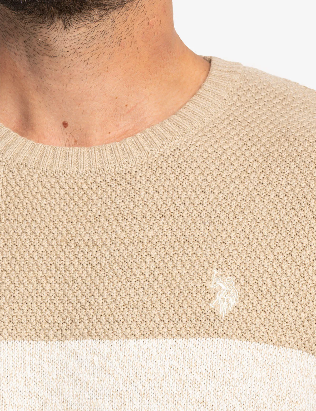 PATCHWORK CREW NECK SWEATER sold by U.S. Polo Assn. product image thumbnail 3