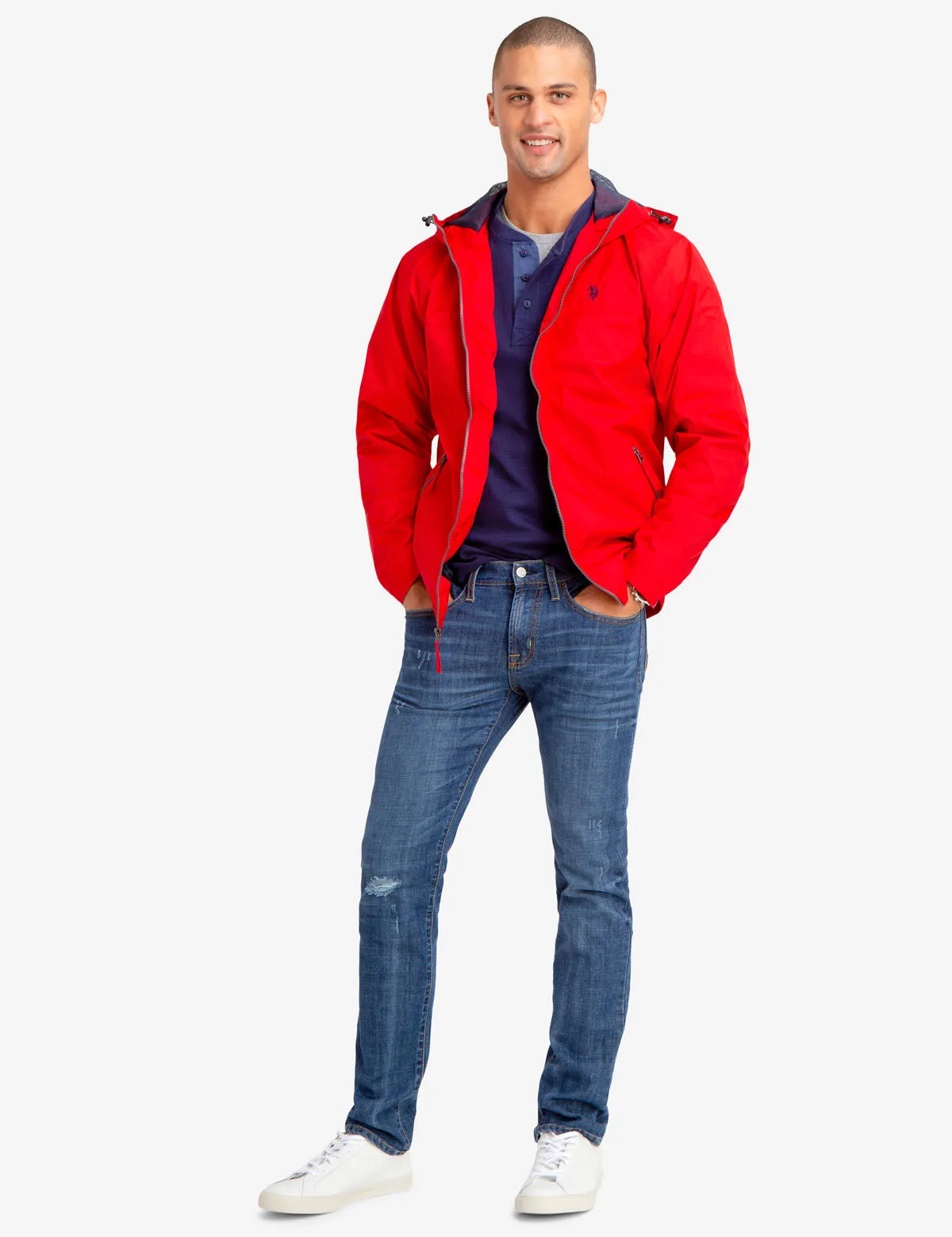 HOODED MESH-LINED WINDBREAKER sold by U.S. Polo Assn. product image thumbnail 5