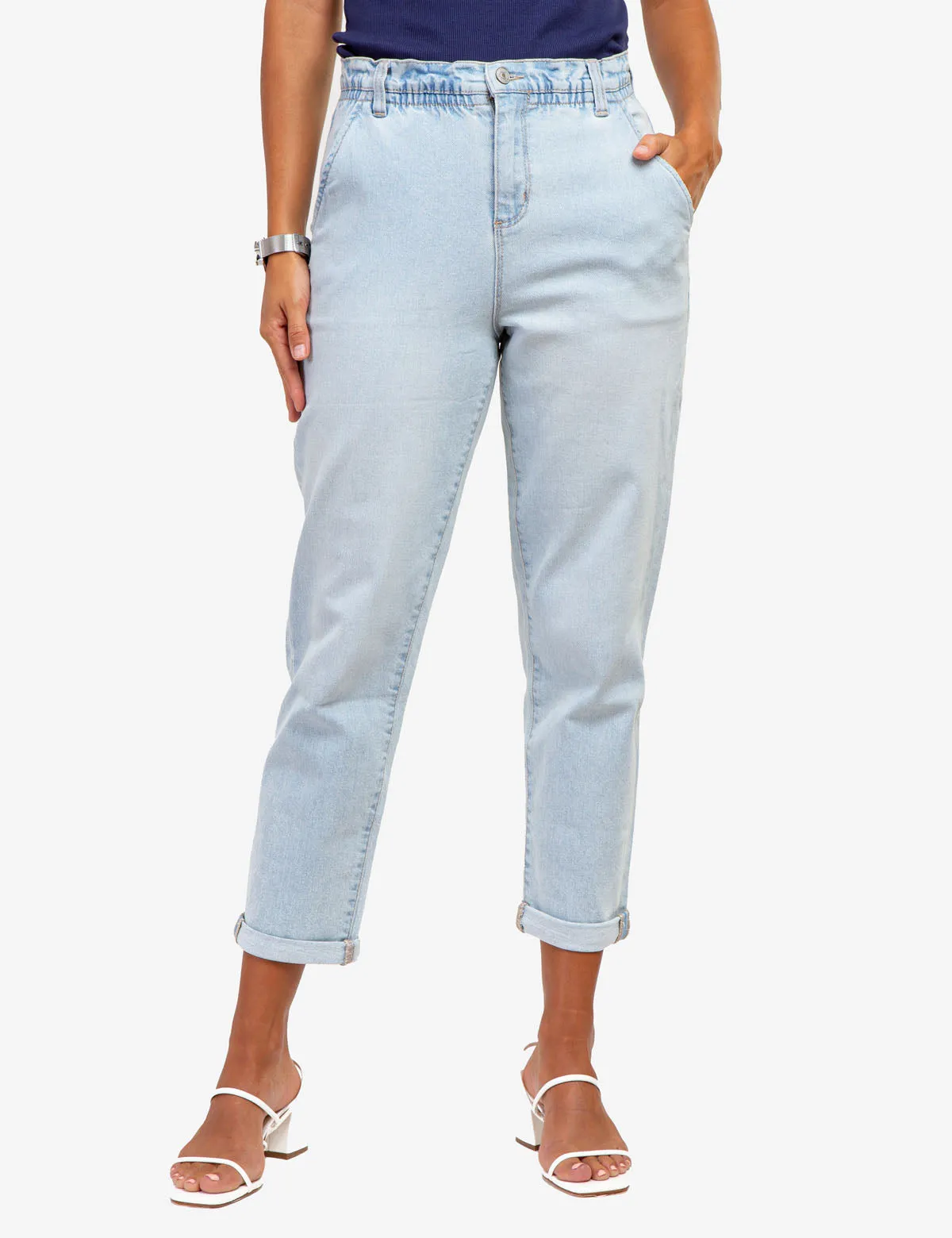 HIGH RISE PAPERBAG CROPPED JEANS sold by U.S. Polo Assn.